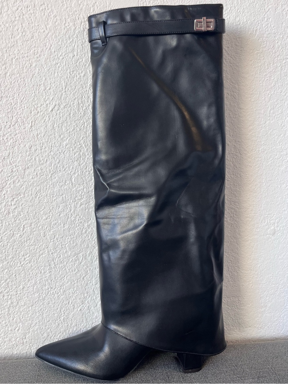 Berness Paislee Skirted Knee High Boot Black 6.5
